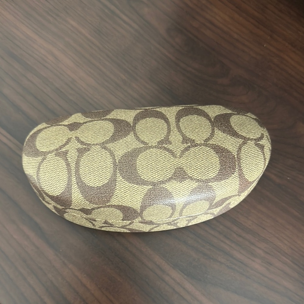 Coach Brown Accent Eyeglass Case